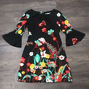 Black and floral dress